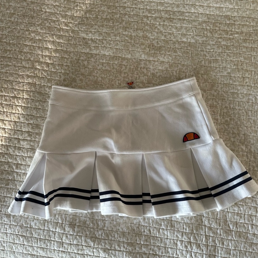 Ellesse Pleated Skirt Tennis Vibes Blue and White